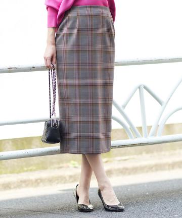 チェックタイトスカート