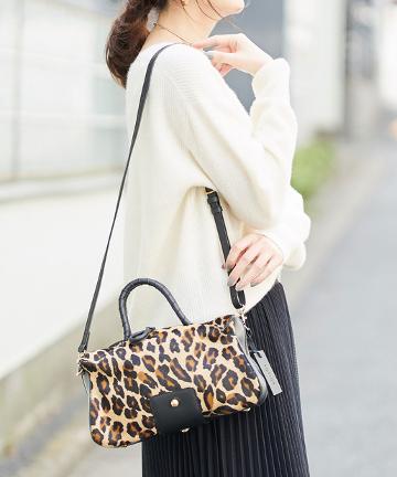 【PotioR】レオパードボストンバッグ