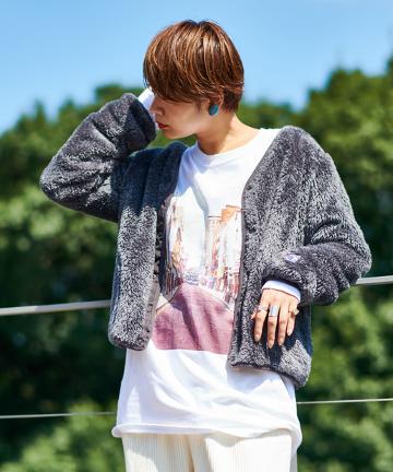 Champion×Ciaopanic 別注シェルパフリーススナップジャケット