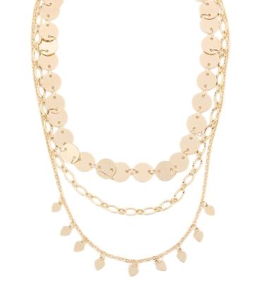 3連チェーンネックレス