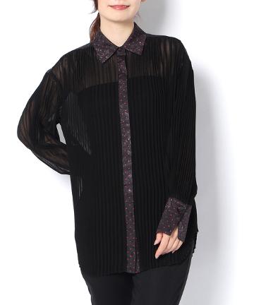 【PEELSLOWLY】プリーツコンビブラウス