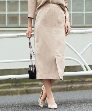 フェイクスエードスカート