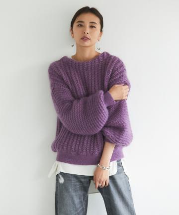 キッドモヘアオーバーニット