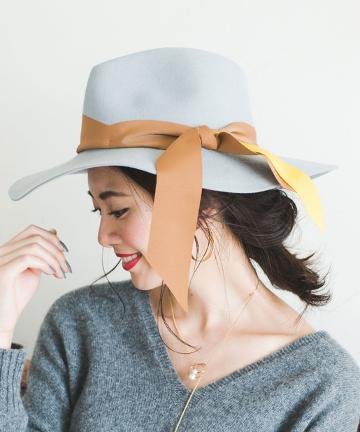 【SENSI STUDIO】ウールバイカラーハット