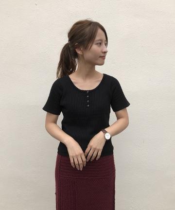 ヘンリージャガードニットTee