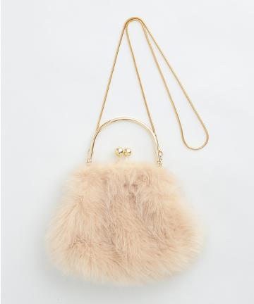 【Omekashi】ファーメタルハンドルバッグ