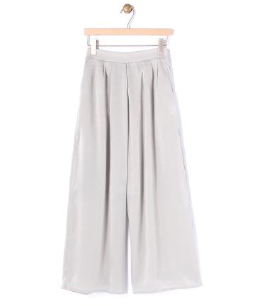 サテンタックイージーパンツ