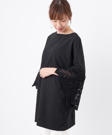 《WEB限定》袖口レースカットソー