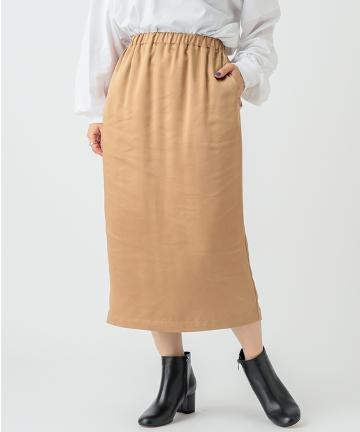 【Omekashi】サテンタイトスカート