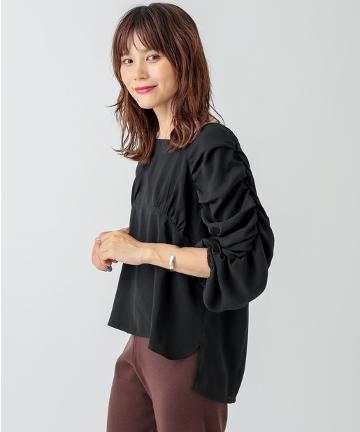 【Omekashi】ショルダータックブラウス