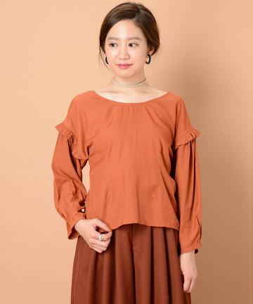 後結びブラウス