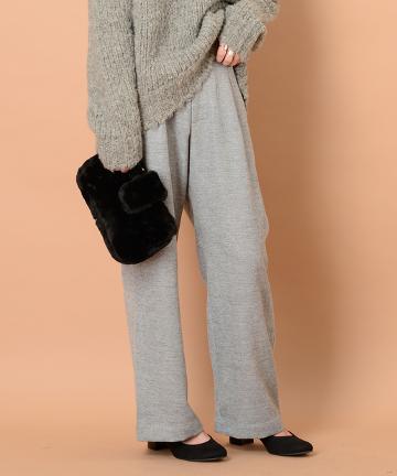 起毛ジャガードハイウエストパンツ