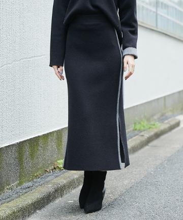 リバーシブルニットスカート