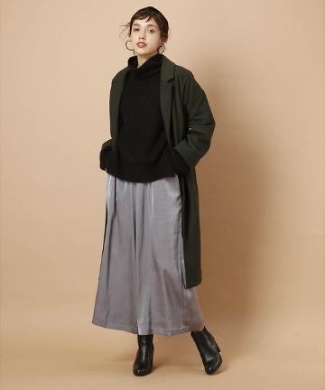 ウールロングチェスターガウンコート