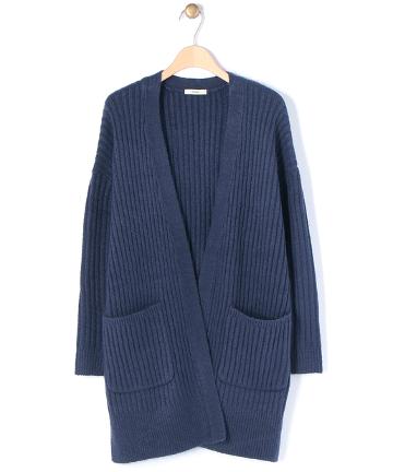 リブロングカーディガン