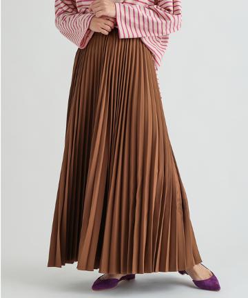 【Omekashi】プリーツロングスカート