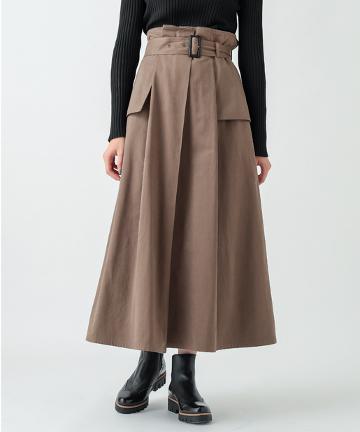 トレンチ風ロングスカート