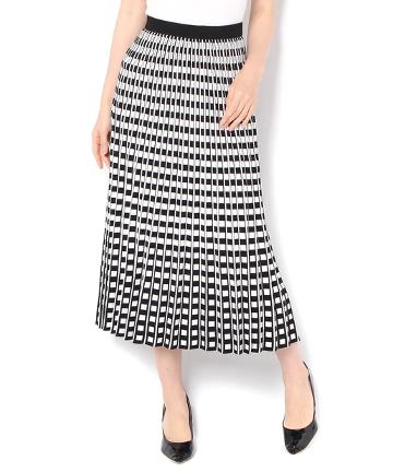 【10CROSBY】ニットチェックスカート