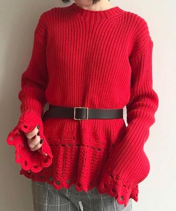 【10CROSBY】かぎ編みニット