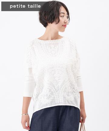 《 petite taille 》フロント刺繍カットソー