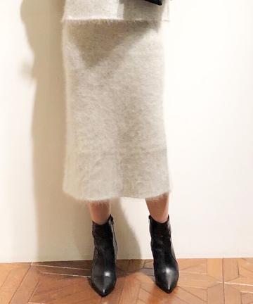 アンゴラニットスカート