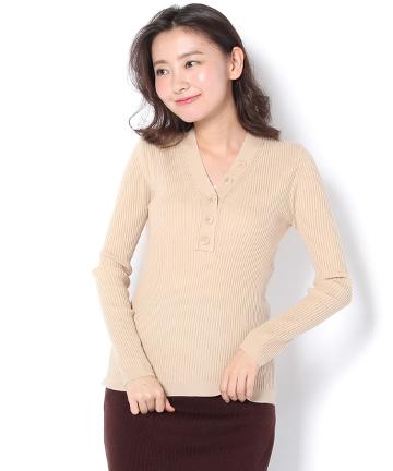 リブヘンリーカットソー