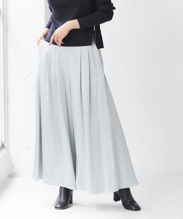 シルクサテンワイドパンツ