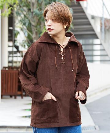 【Cornish Smock/コーニッシュスモック】 コーデュロイブラウス