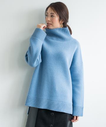ハイネック接結ニット