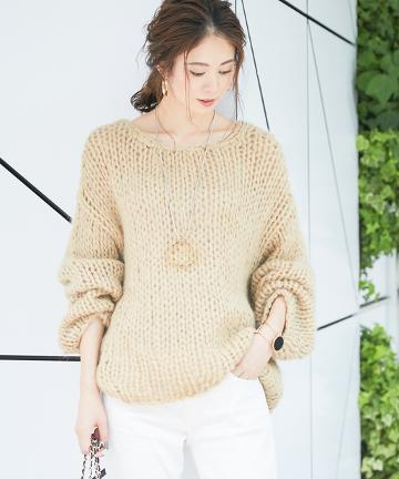 モヘアハンドニット