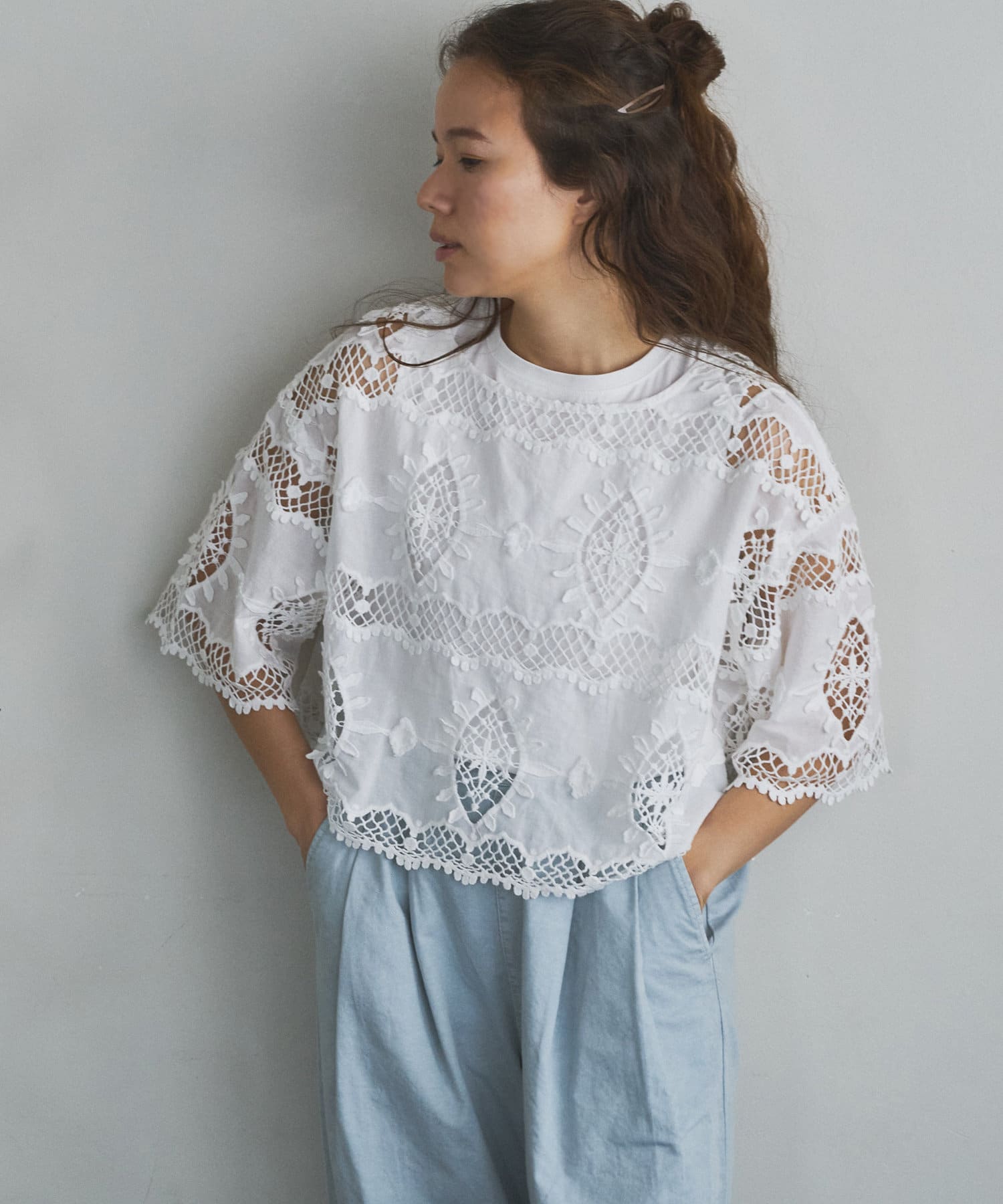ピュアルセシン 総刺繍 ブラウス - 通販 - azenco.co.uk