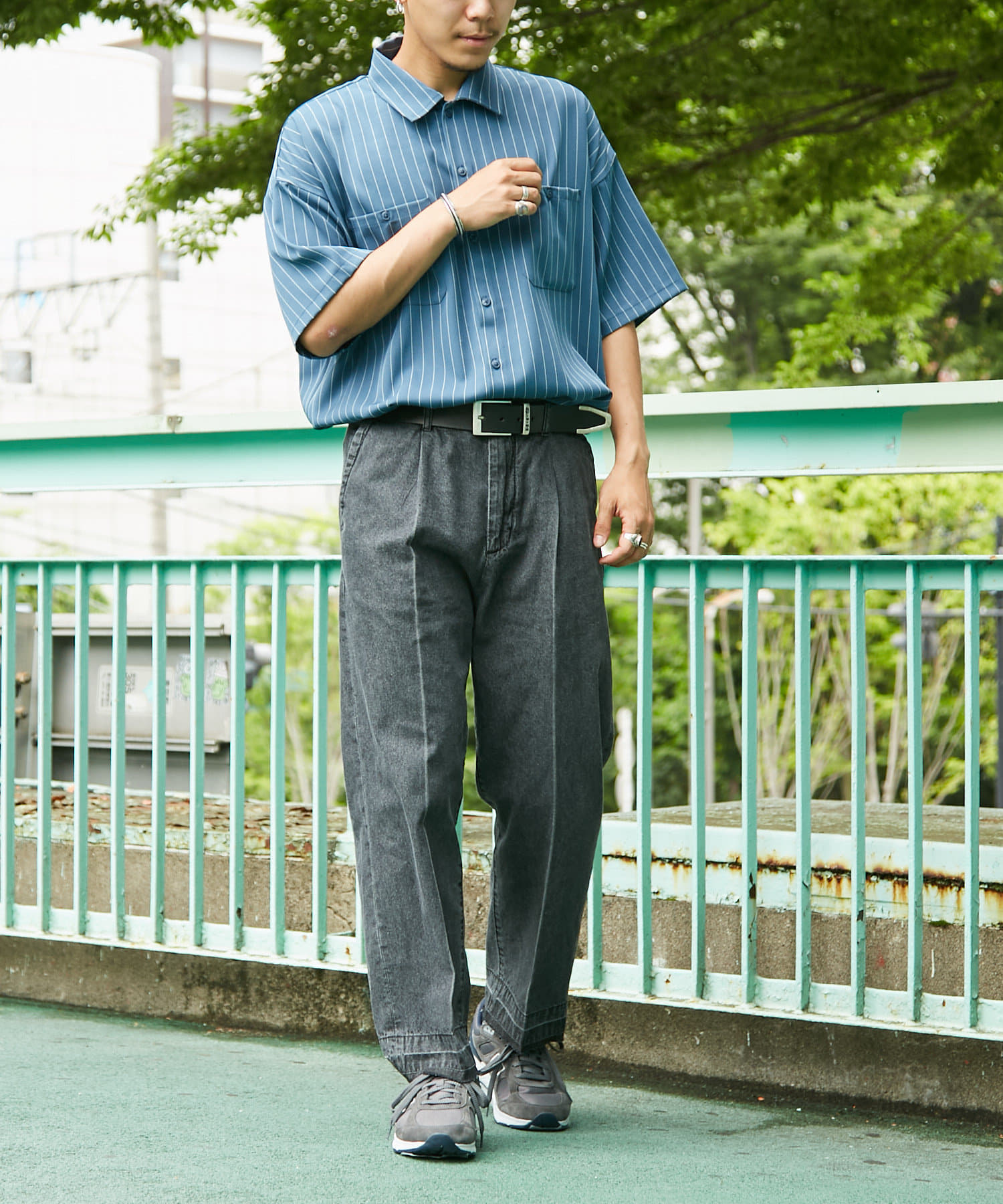 ストライプビッグシャツ セットアップ対応 Discoat ディスコート メンズ Pal Closet パルクローゼット パルグループ公式ファッション通販サイト