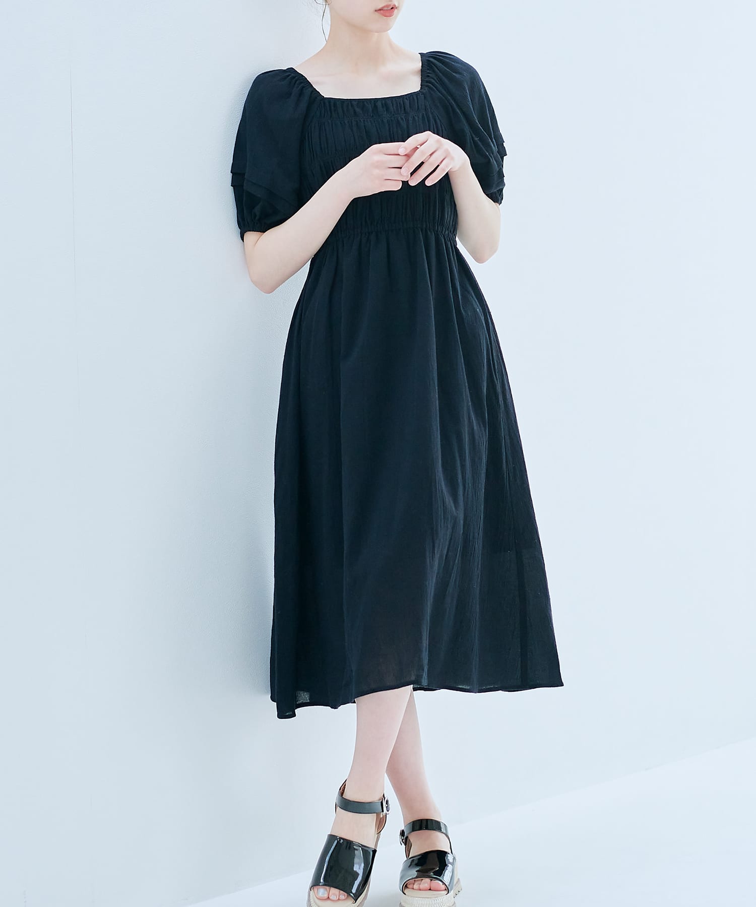 後リボンシャーリングワンピース Olive Des Olive オリーブ デ オリーブ レディース Pal Closet パルクローゼット パルグループ公式ファッション通販サイト