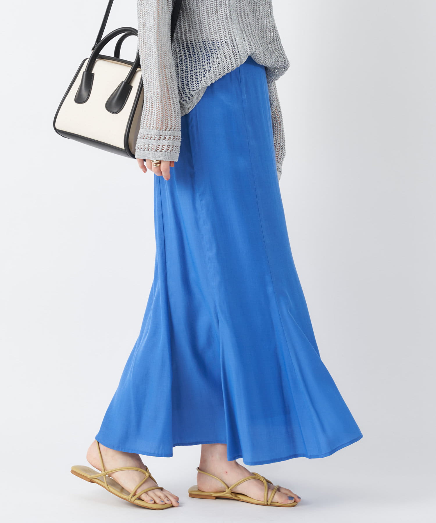 un dix cors(アンディコール) 【スタイルアップが叶う】レーヨンキュプラマーメイドスカート