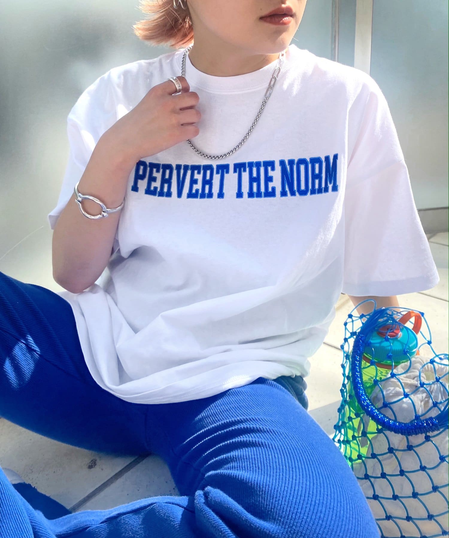 PERVERT カレッジ刺繍TEE | WHO'S WHO gallery(フーズフー