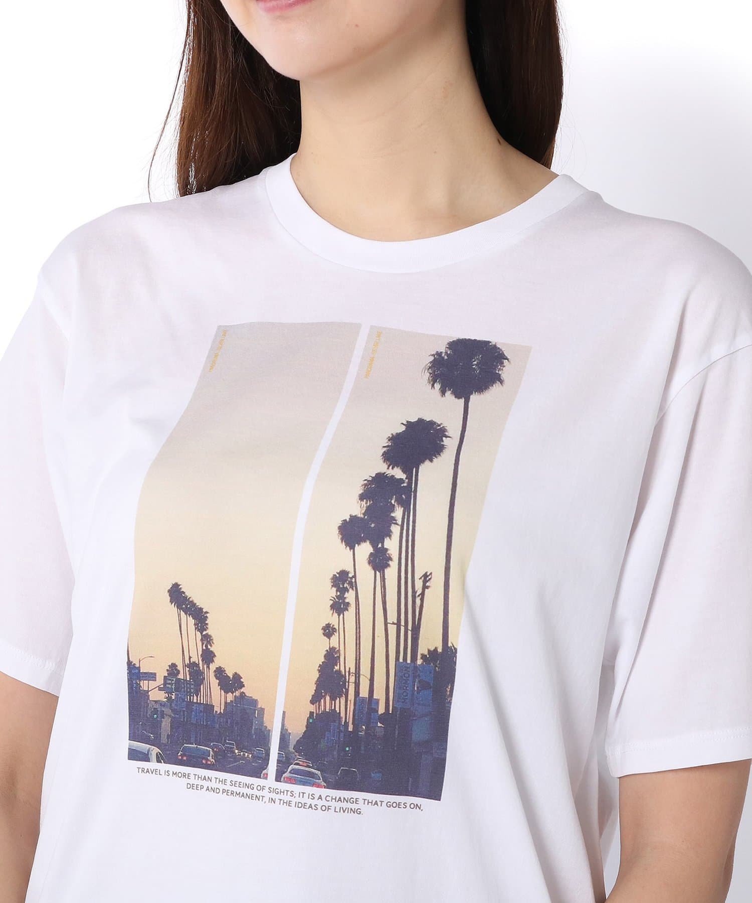 Ticca ティッカ Palm Tree転写プリントtシャツ Ouvrage Classe ウヴラージュクラス レディース Pal Closet パルクローゼット パルグループ公式ファッション通販サイト