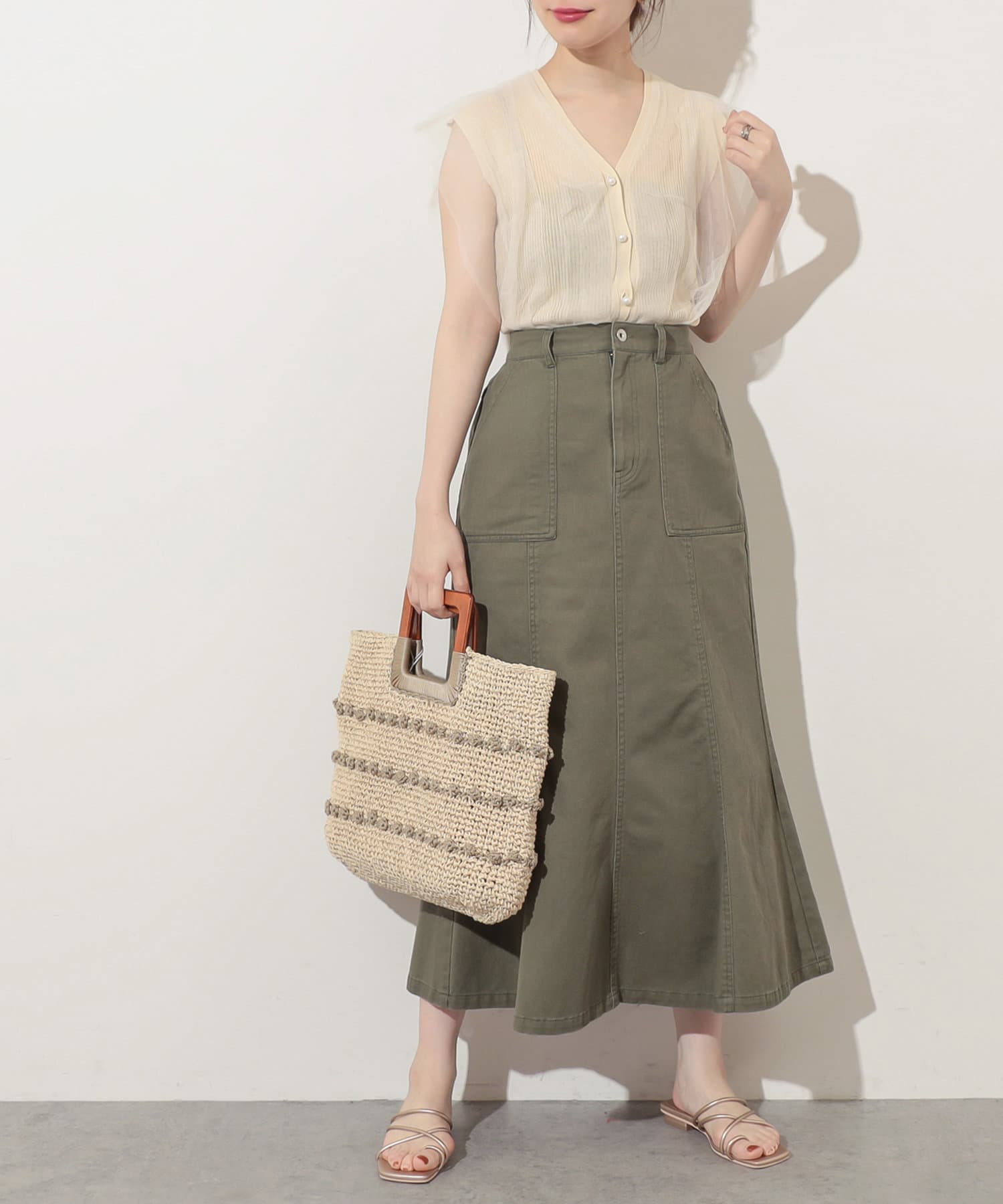 natural couture(ナチュラルクチュール) カーゴPKマーメイドスカート
