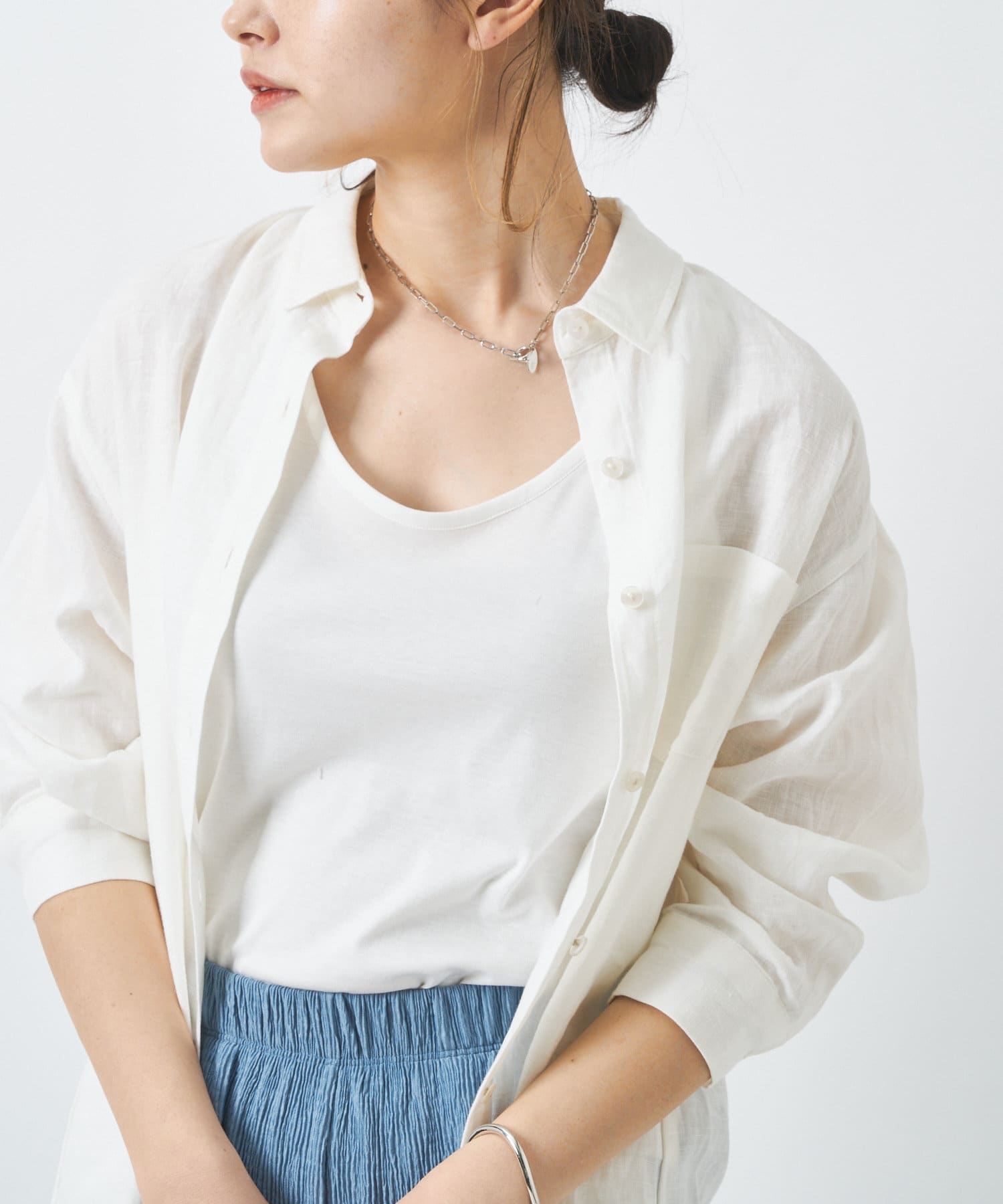 くたっと感がやさしい リネンシャツ Collage Gallardagalante コラージュ ガリャルダガランテ レディース Pal Closet パルクローゼット パルグループ公式ファッション通販サイト