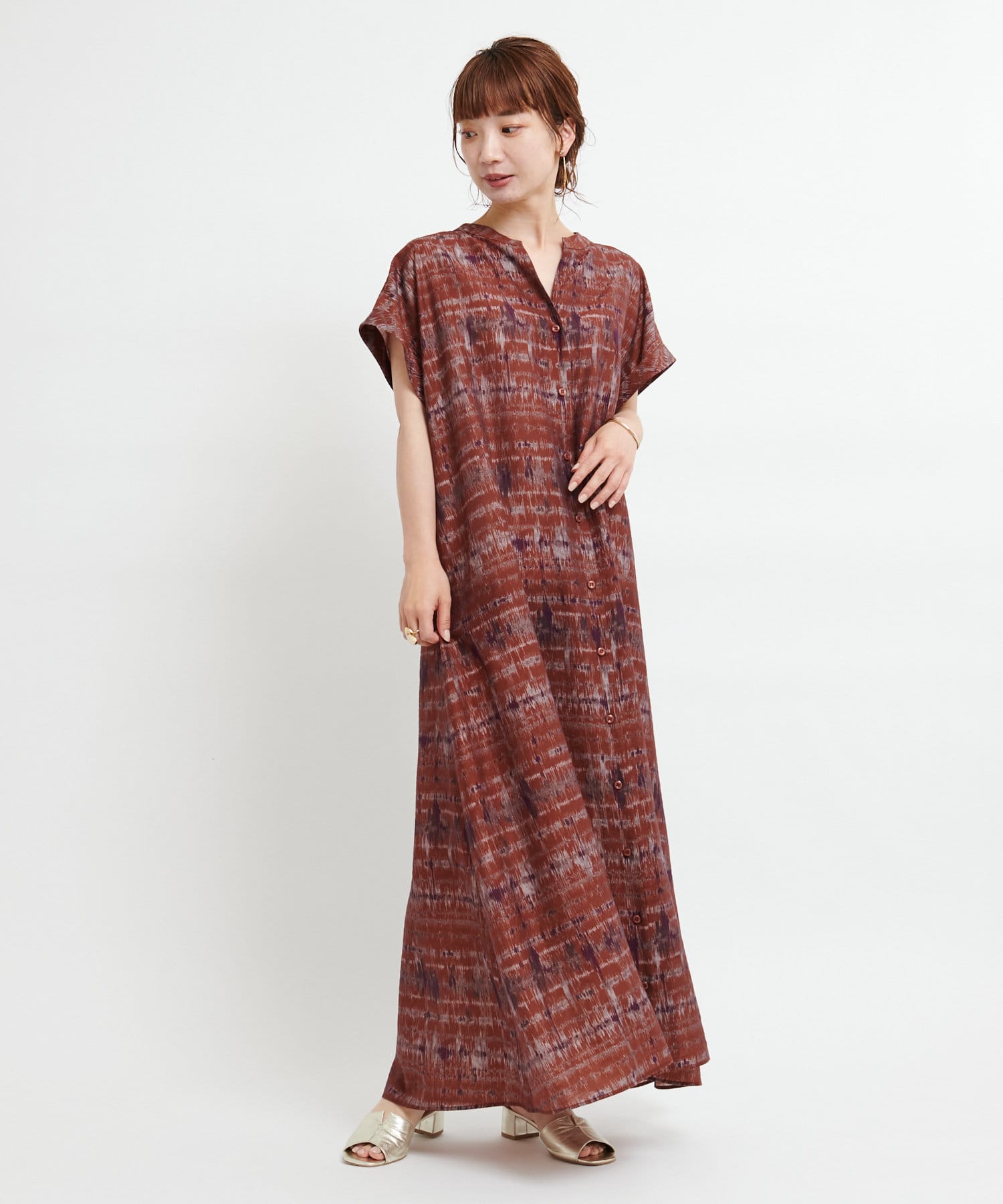 ムードを変える纏い アフリカンソイル柄ワンピース Collage Gallardagalante コラージュ ガリャルダガランテ レディース Pal Closet パルクローゼット パルグループ公式ファッション通販サイト