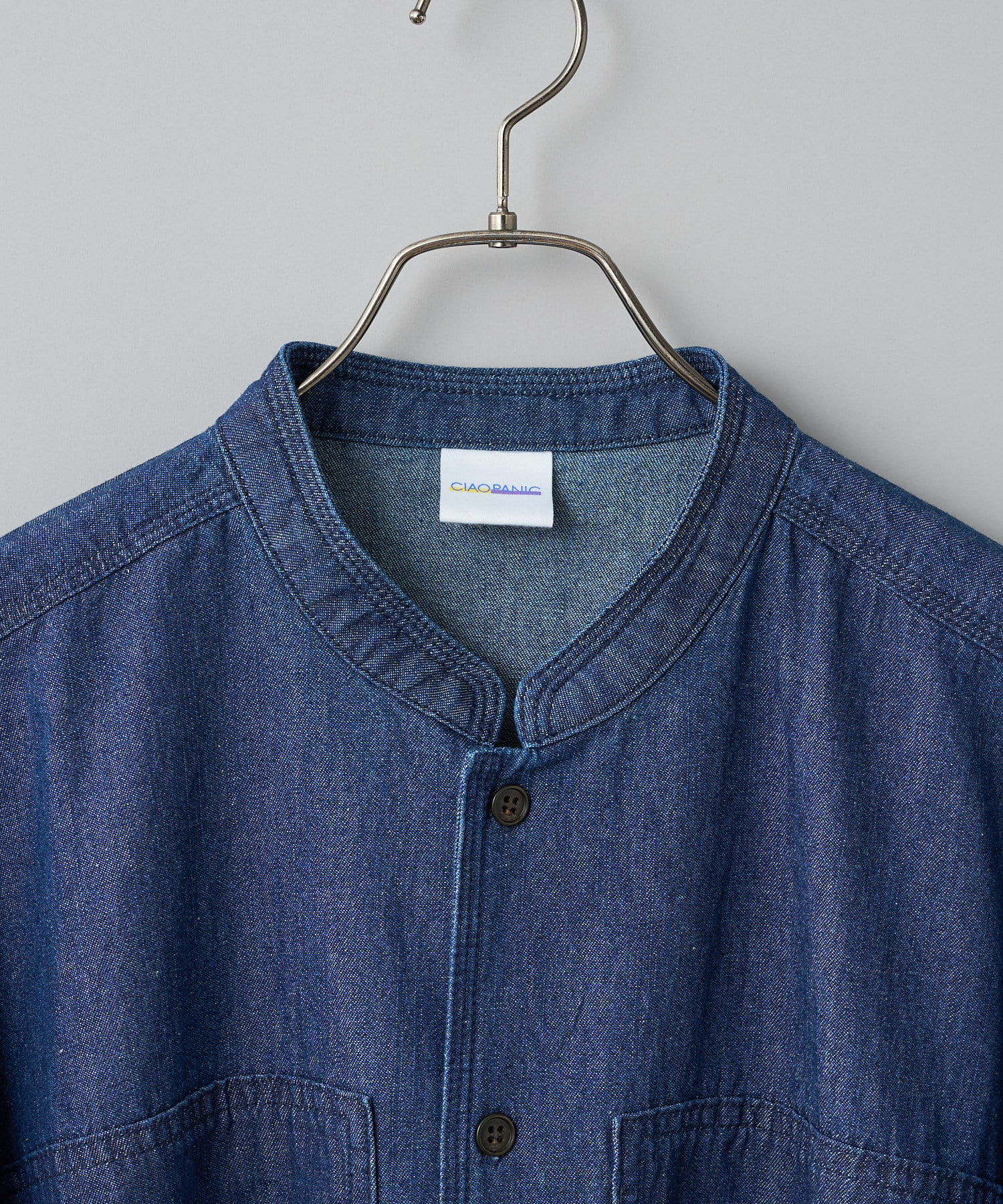 スタンドカラー半袖ビックシルエットデニムシャツ Ciaopanic チャオパニック メンズ Pal Closet パルクローゼット パルグループ公式ファッション通販サイト
