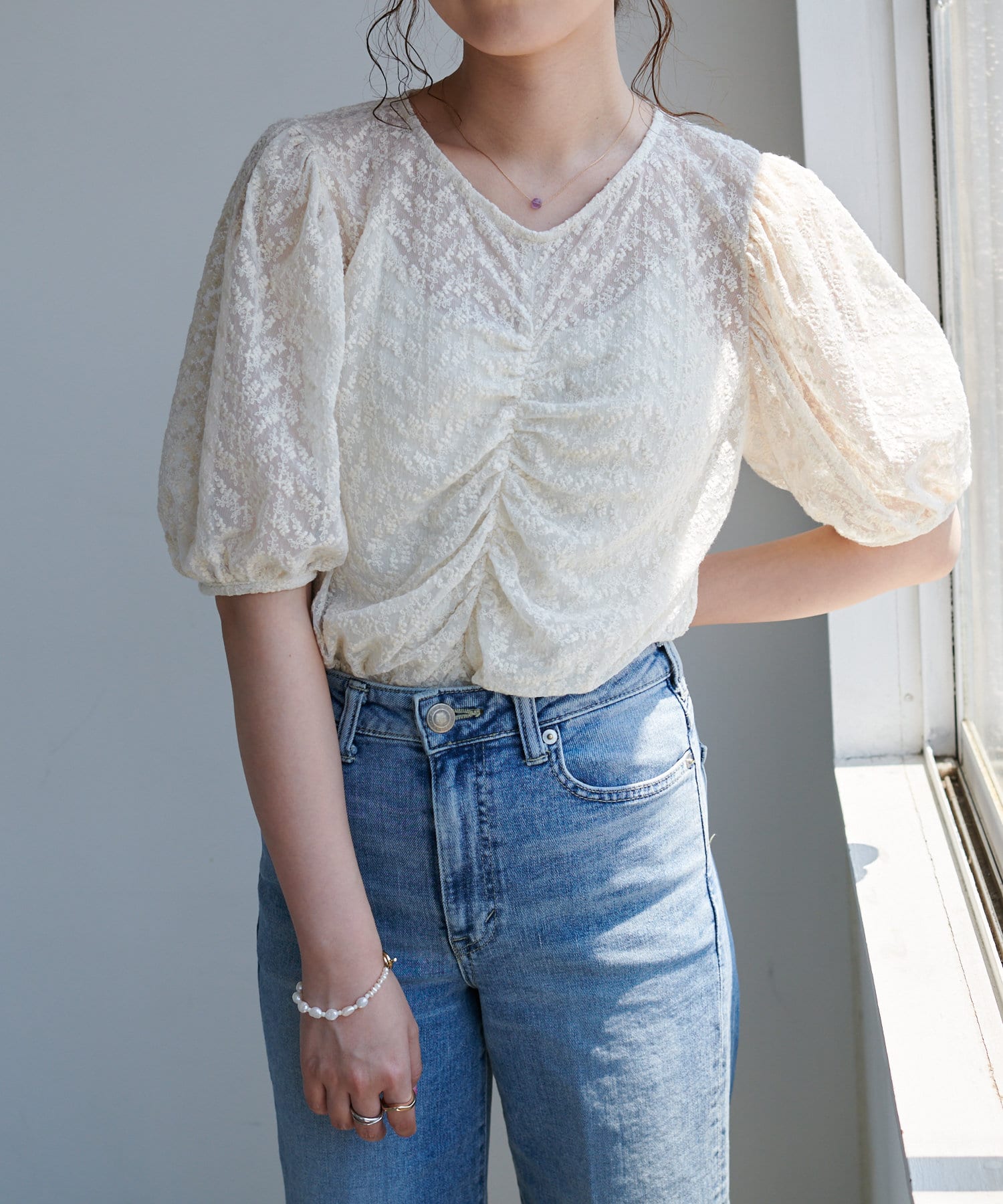 刺繍花柄レースブラウス Discoat ディスコート レディース Pal Closet パルクローゼット パルグループ公式ファッション通販サイト