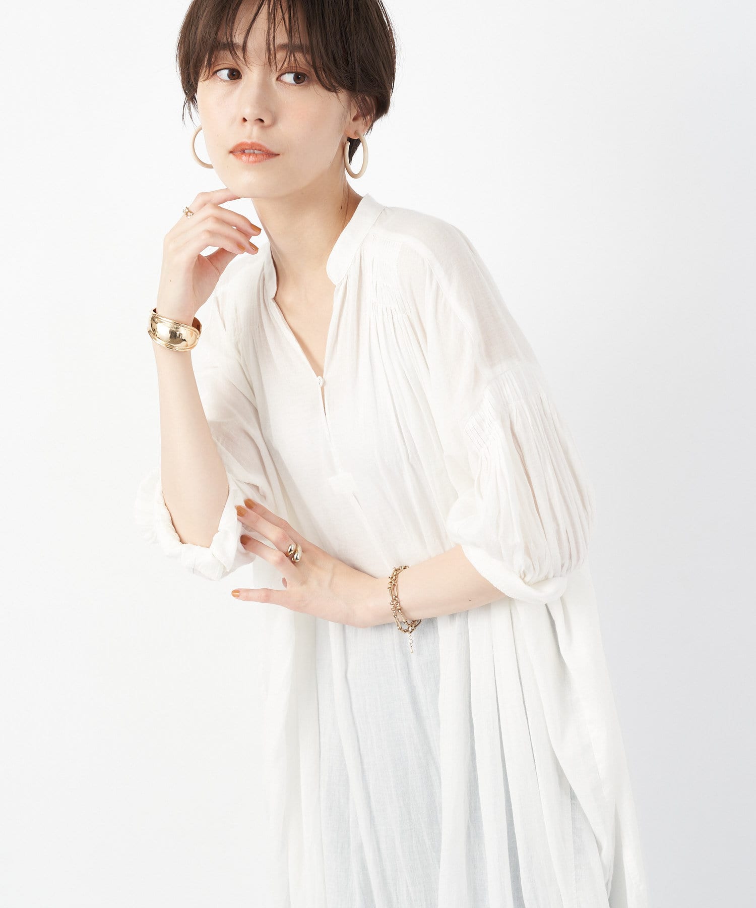 un dix cors(アンディコール) ここでしか手に入らない！【WEB限定】コットンピンタックワンピース