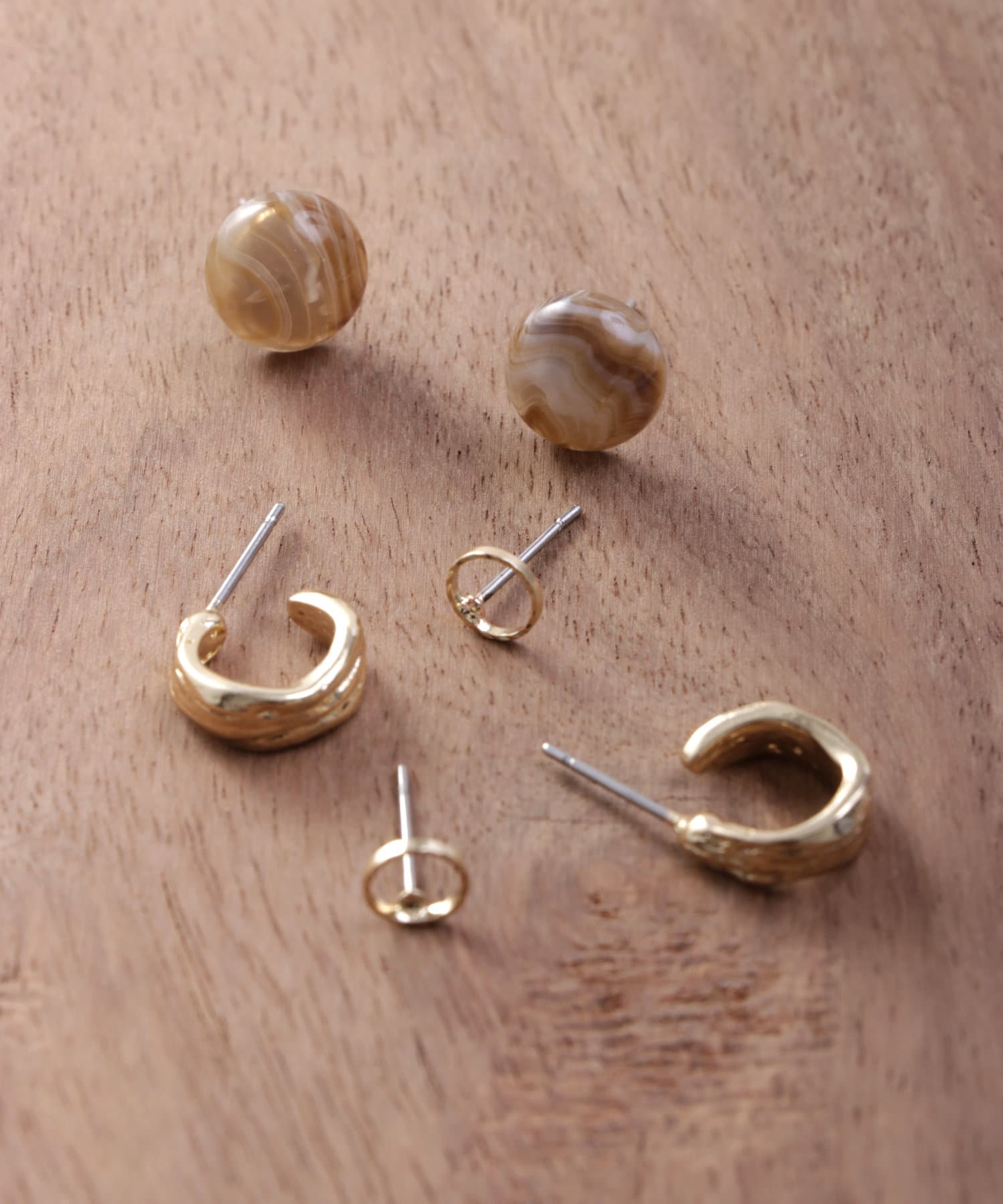 マーブルピアス6個set 3coins スリーコインズ ライフスタイル Pal Closet パルクローゼット パルグループ公式ファッション通販サイト