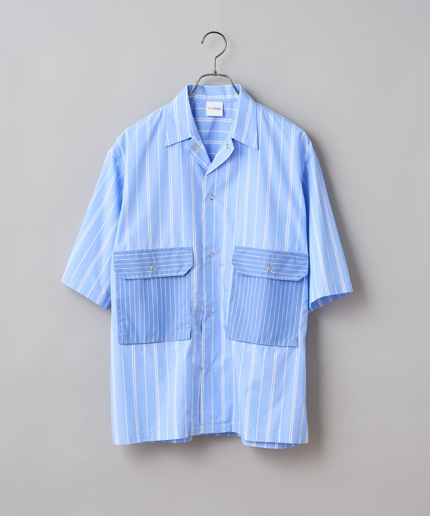ストライプ切替ビッグシルエットオープンカラーcpoシャツ Ciaopanic チャオパニック メンズ Pal Closet パルクローゼット パルグループ公式ファッション通販サイト