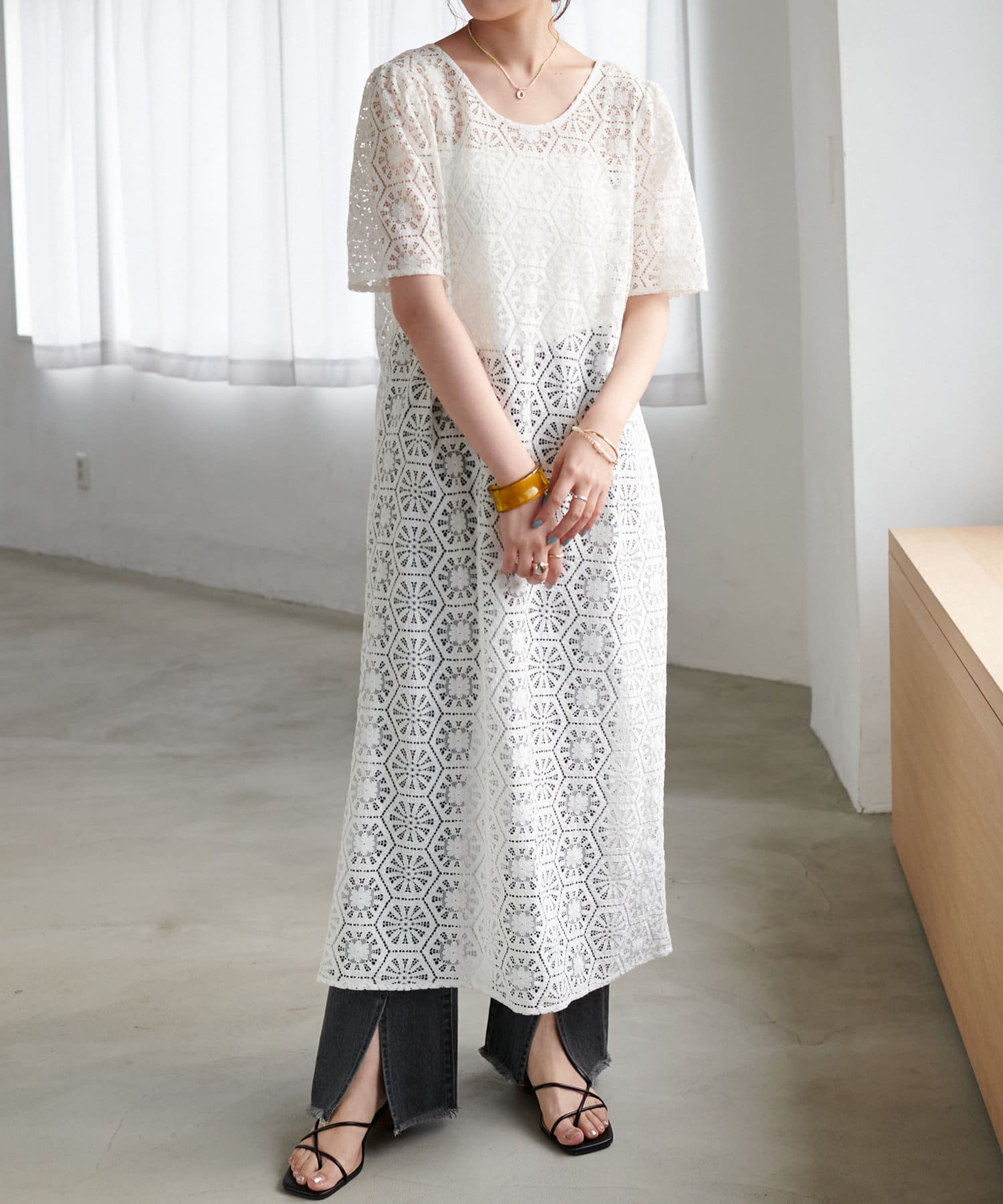 Web限定 前後2way総レースワンピース Discoat ディスコート レディース Pal Closet パルクローゼット パルグループ公式ファッション通販サイト