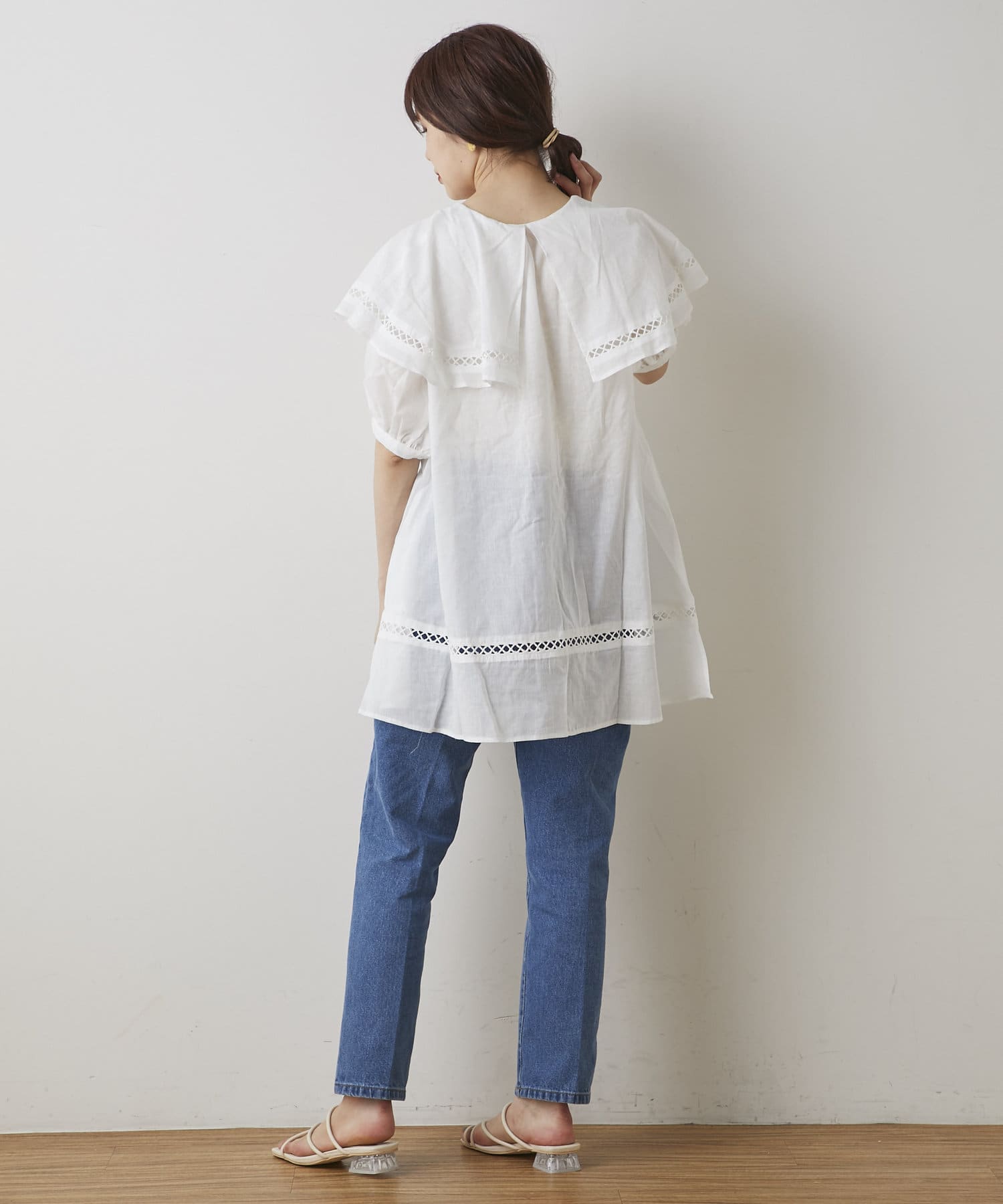 セーラー襟風ブラウス | NICE CLAUP / OLIVE des OLIVE OUTLET(ナイ 