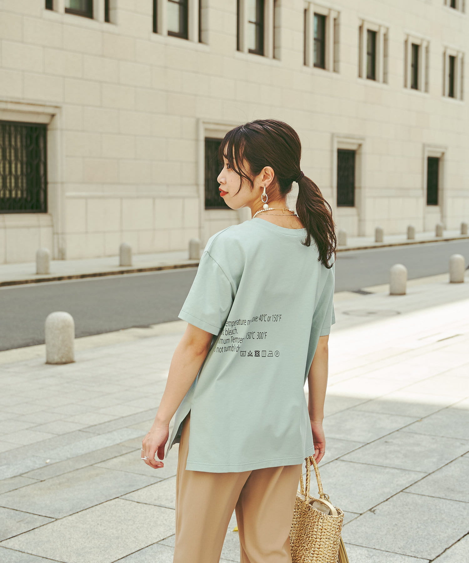 Chez toi(シェトワ) 【WEB限定】care label ロゴT