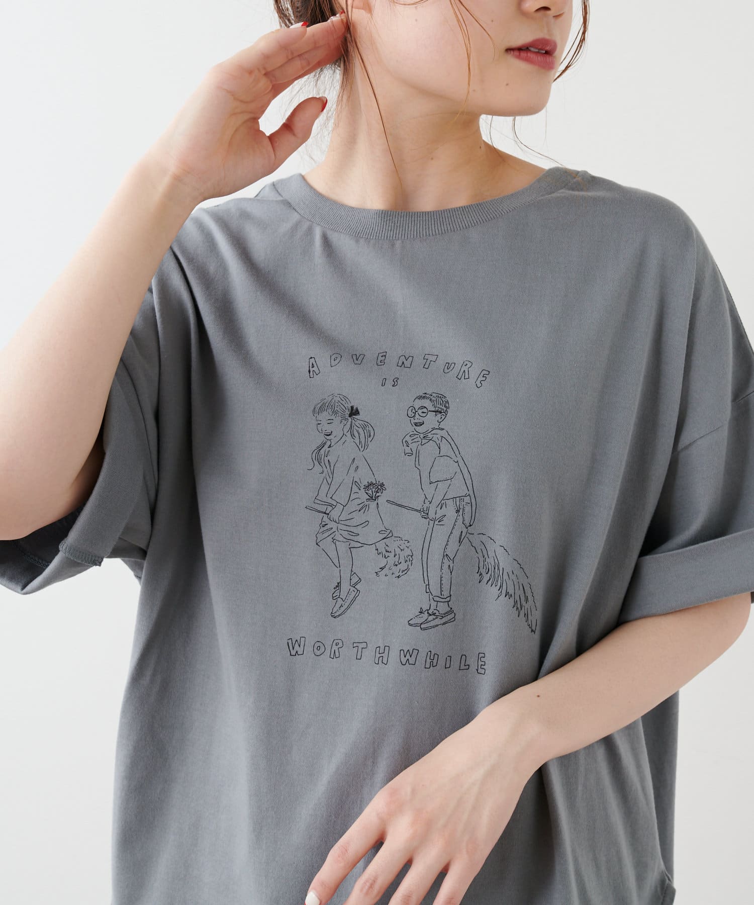 サステナブル オーガニックコットンガス焼きプリントtシャツ Pual Ce Cin ピュアルセシン レディース Pal Closet パルクローゼット パルグループ公式ファッション通販サイト