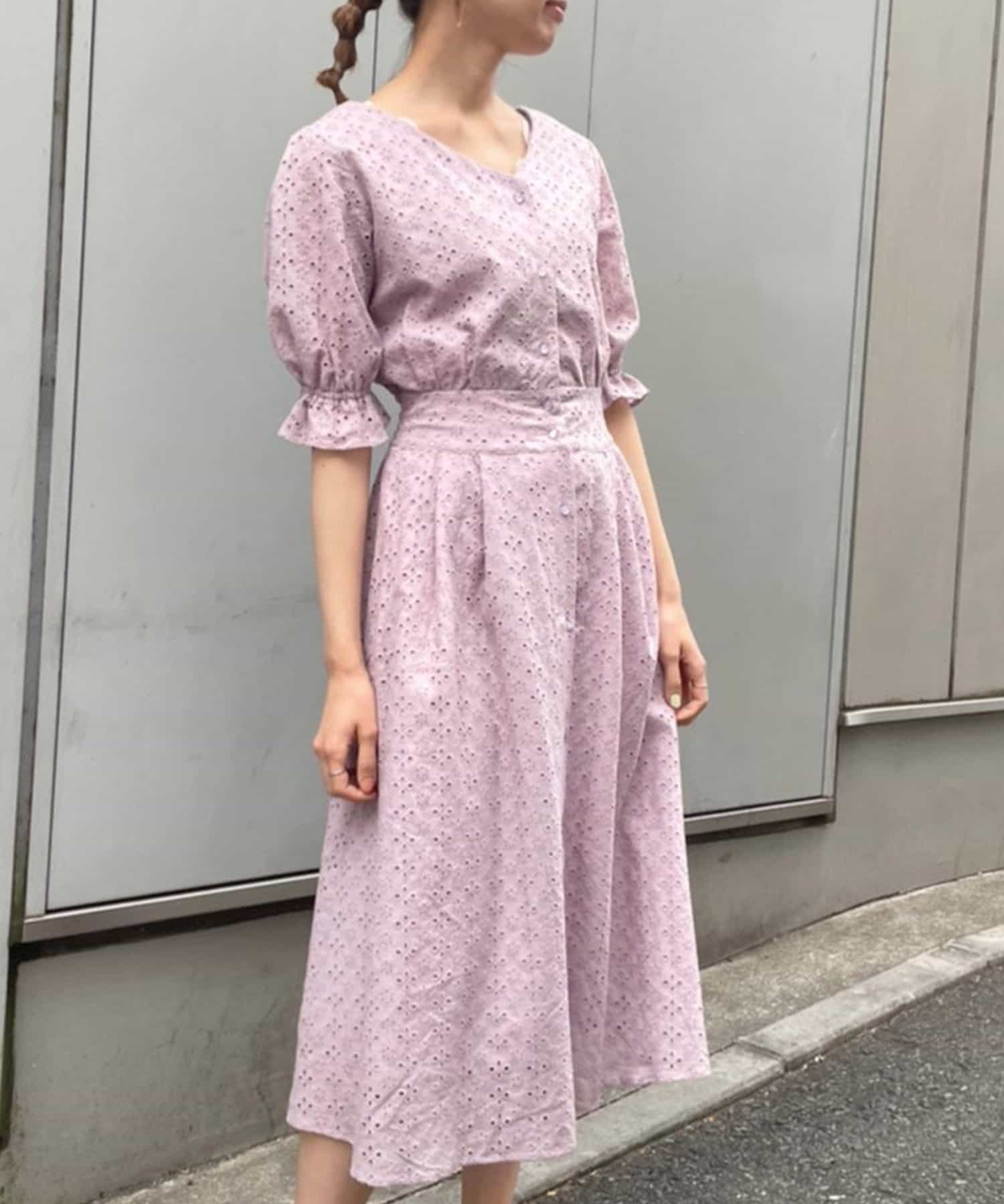 刺しゅうレースvネックワンピース Olive Des Olive オリーブ デ オリーブ レディース Pal Closet パルクローゼット パルグループ公式ファッション通販サイト