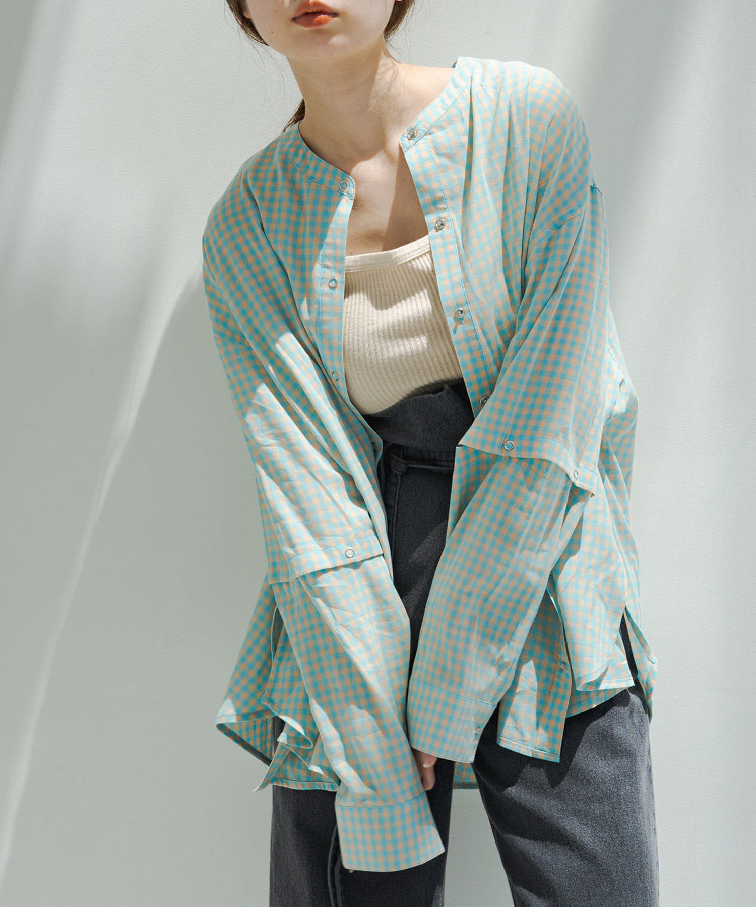 ボタンアレンジ2wayチェックシャツ Kastane カスタネ レディース Pal Closet パルクローゼット パルグループ公式ファッション通販サイト ボタンアレンジ2wayチェックシャツ Kastane カスタネ レディース Pal Closet パルクローゼット パルグループ公式ファッション通販サイト